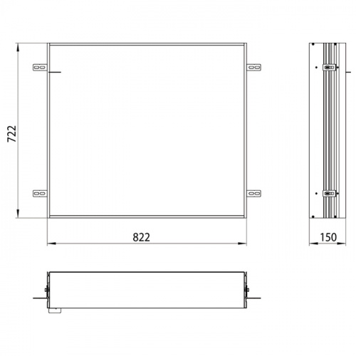 картинка Emco Asis prime Встраиваемая рама для зеркального шкафа, B822xH722mm от магазина Сантехстрой