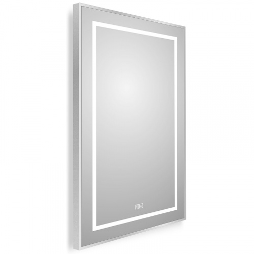 картинка Зеркало BelBagno Kraft 50 SPC-KRAFT-500-800-LED-TCH-WARM с подсветкой Сатин с сенсорным выключателем и подогревом от магазина Сантехстрой