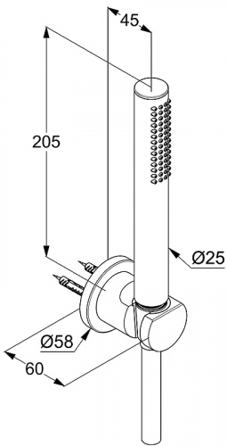 картинка Душевой гарнитур для ванны KLUDI NOVA FONTE Puristic 1S, черный матовый (2085039-15) от магазина Сантехстрой