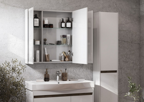 картинка Зеркальный шкаф AQUATON (Акватон) 1a249302nt010 Белый от магазина Сантехстрой