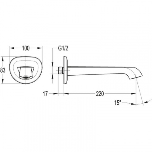 фото излив для смесителя cezares liberty-f-sc-01 хром