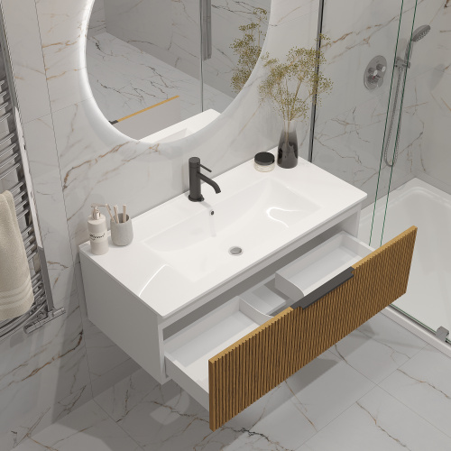 картинка Тумба под раковину/столешницу Кито 80 Белый/Тростник от магазина Сантехстрой