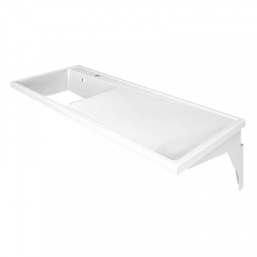 картинка Раковина Azario Paola Magenta 1200 L левосторонняя, литьевой мрамор, белый (CS00078451) от магазина Сантехстрой