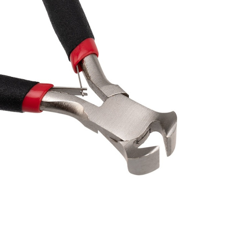 картинка Кусачки торцевые мини 100мм никелированные,  авторазжим,  обливные рукоятки REXANT от магазина Сантехстрой