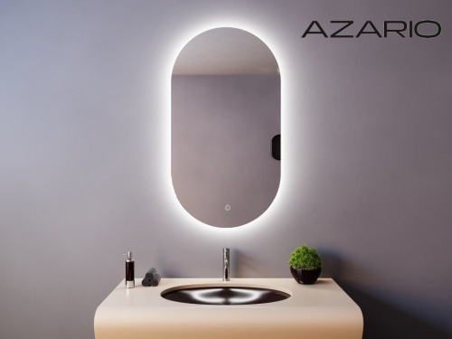 картинка Зеркало AZARIO Alone Arco 600х1000 влагостойкое с подсветкой, сенсорный выключатель с функцией диммера (CS00078967) от магазина Сантехстрой