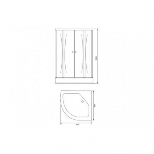 картинка Душевая панель для душевой кабины Aquanet Antares 173487 от магазина Сантехстрой