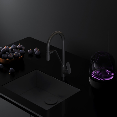картинка F8007822 Like, смеситель для кухни с каналом для питьевой воды и гибким изливом, черный, шт. от магазина Сантехстрой