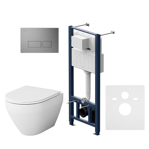 картинка IS47031.701700 Инсталл с клав Pro S мат никель с подв унит Spirit V2.0 FlashClean с сид м/лифт от магазина Сантехстрой