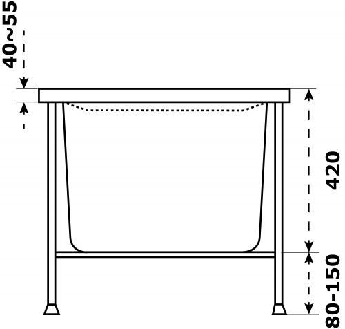 картинка Ванна акриловая Azario Бали 160х70 (БАВ0102) от магазина Сантехстрой