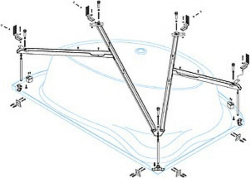 картинка Каркас для ванны Cezares TEBE TEBE-MF-R 150 от магазина Сантехстрой
