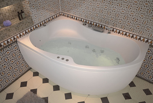 картинка Акриловая ванна Aquanet Capri 170x110 L 205345 без гидромассажа от магазина Сантехстрой