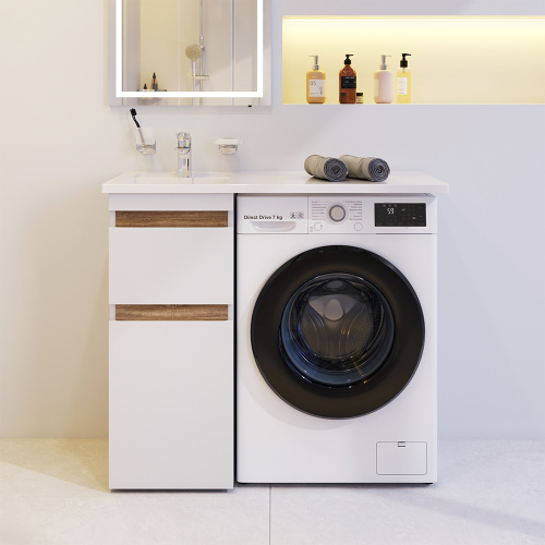 картинка M85AFSX0402WG X-Joy, База под столешницу для стиральной машины, напольная, 40 см, 2 ящика, белый гля от магазина Сантехстрой