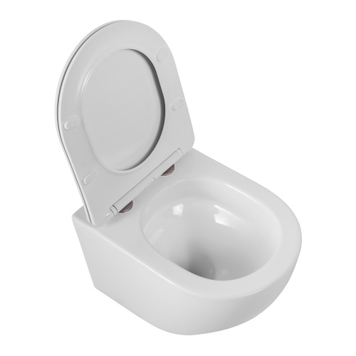 картинка Унитаз подвесной безободковый с сиденьем и смывом TORNADO SFERA-TOR BB046CH-TOR/SC от магазина Сантехстрой