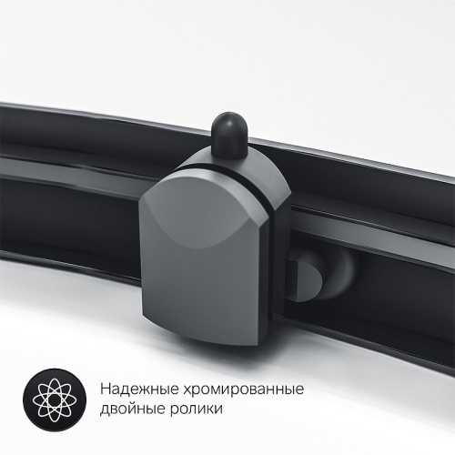 картинка WK90EN Gem Комплект ограждение 90*90, 1/4 круга , черный от магазина Сантехстрой