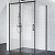 картинка Душевой уголок BelBagno Acqua 130х90 ACQUA-AH-1-130/90-C-NERO профиль Черный стекло прозрачное от магазина Сантехстрой