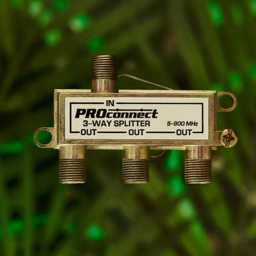 картинка Делитель ТВ х 3 под F разъём 5-900МГц PROconnect от магазина Сантехстрой