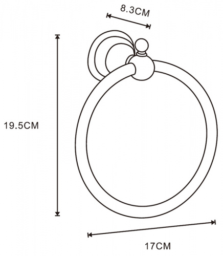 картинка Полотенцедержатель Azario ELVIA кольцо, бронза (AZ-91111Q) от магазина Сантехстрой