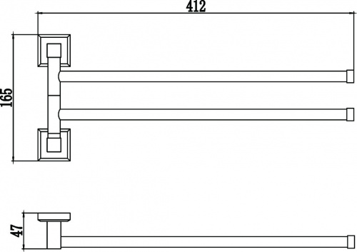 картинка Держатель для полотенец поворотный (2-ой) Savol 95 (S-009502) от магазина Сантехстрой