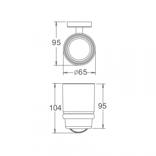 картинка Стакан для ванной комнаты D-Lin D210111, черный от магазина Сантехстрой