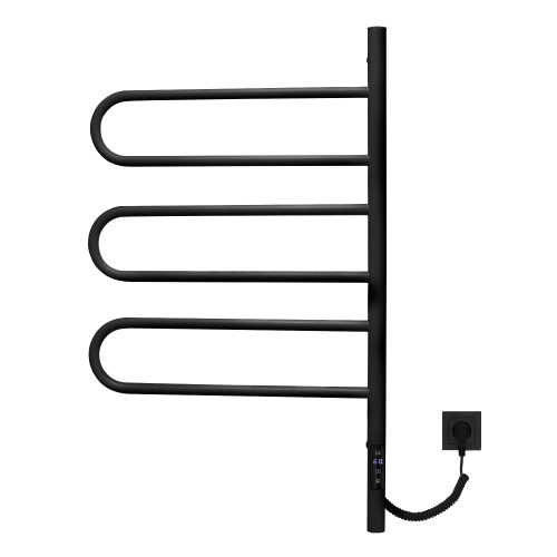 картинка Полотенцесушитель электрический Vincea VTD-1R2CBE 44х80, черный, таймер от магазина Сантехстрой