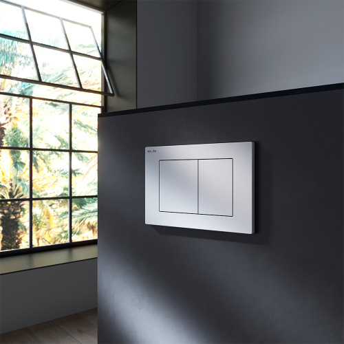 картинка I090201 PrimeFit S, клавиша для инсталляции пластик, белый глянцевый от магазина Сантехстрой