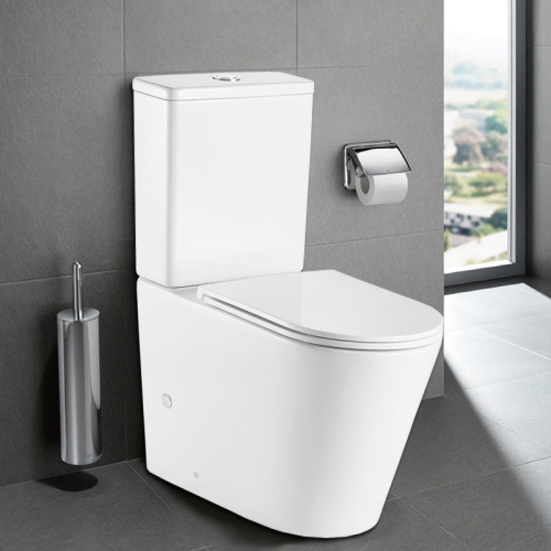 картинка Унитаз напольный Azario Vetro 605х380х825 безободковый с бачком и сиденьем микролифт (AZ-2149) от магазина Сантехстрой