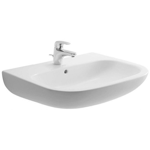 картинка Duravit D-Code Раковина  с перел., с 1 отв. под смес., 650x500мм, Цвет: Белый от магазина Сантехстрой