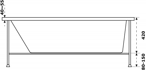 картинка Каркас для ванны Azario Тенза, Бали разборный 1700x700/1700x750 (БТК0003) от магазина Сантехстрой