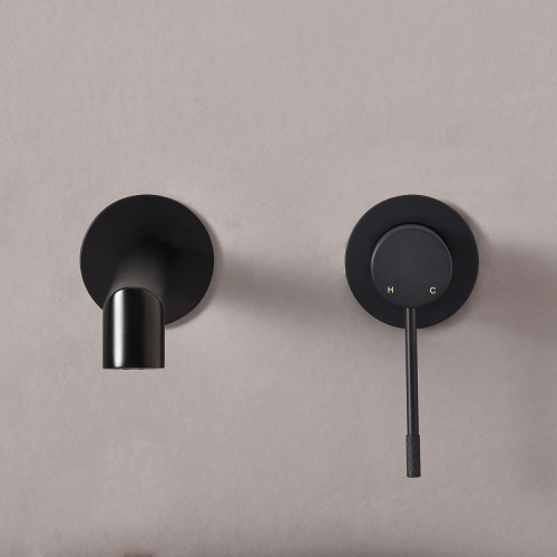 картинка Смеситель для раковины Desire VBFW-1D1MB встраиваемый однорычажный, черный от магазина Сантехстрой