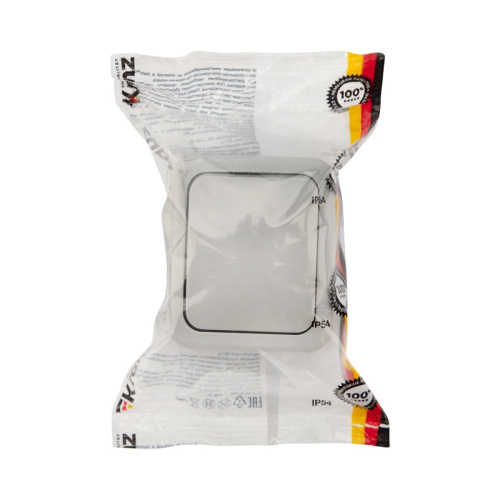 картинка Выключатель одноклавишный Mini OG IP54, о/у,  серый KRANZ от магазина Сантехстрой