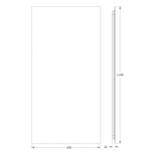 картинка Зеркало с фацетом и LED-подсветкой настенное GLOW DEFESTO 60x120 см, DF 2508 от магазина Сантехстрой