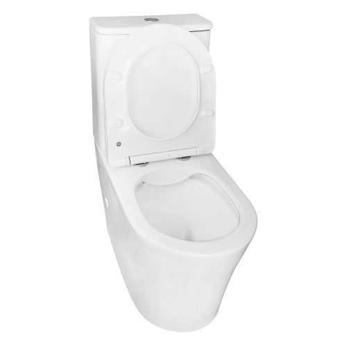 картинка Унитаз-компакт Azario ANTEO ROUND 385х630х820 напольный, безободковый, быстросъемное сиденье микролифт (AZ-1219A) от магазина Сантехстрой