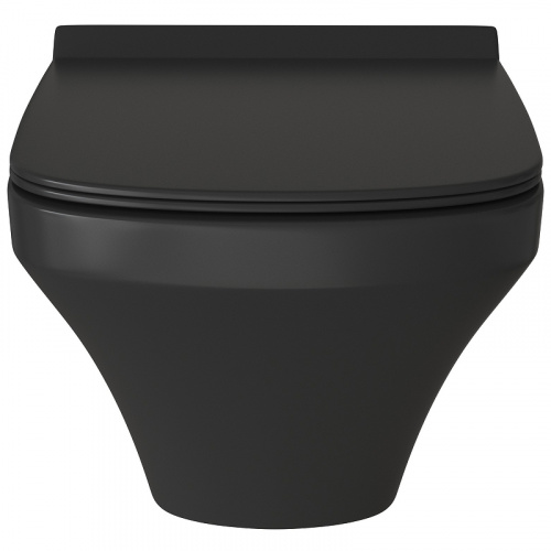 картинка Унитаз Grossman GR-4440BMS подвесной Черный матовый с сиденьем Микролифт от магазина Сантехстрой
