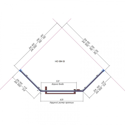 картинка Душевой уголок RGW 350608400-21 от магазина Сантехстрой
