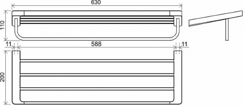 картинка Полка для полотенец Ravak 10° X07P563 тройной Черный матовый от магазина Сантехстрой