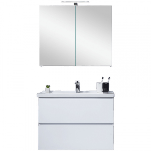 картинка Зеркальный шкаф Orans BC-4023W 80 4023800w с подсветкой Белый глянец от магазина Сантехстрой