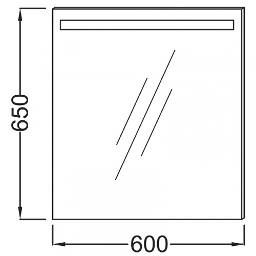 картинка Зеркало Jacob Delafon Parallel 60 EB1411RU-NF с подсветкой с подогревом и инфракрасным выключателем от магазина Сантехстрой