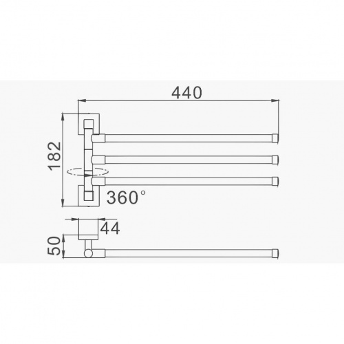картинка Полотенцедержатель D-Lin D254222, черный от магазина Сантехстрой
