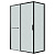 картинка Душевое ограждение Grossman Style 100.K33.05.120.21.02- 200.K33.05.80.21.02 (120х80х195) раздвижная(левая),черный матовый,стекло шиншилла,2 места от магазина Сантехстрой