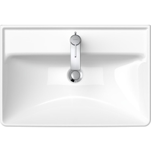картинка Duravit D-Neo Раковина накладная 650х440  мм, с переливом, с 1 отв. под смеситель, цвет: белый от магазина Сантехстрой