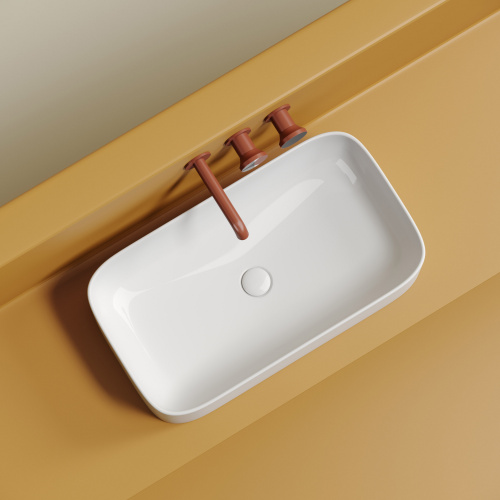 картинка CN6054 Умывальник чаша накладная прямоугольная Element 705*380*150мм от магазина Сантехстрой