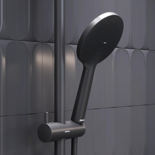 картинка 977810300 Jupiter душевая система со смесителем ТМС, ванна/душ, чёрный от магазина Сантехстрой