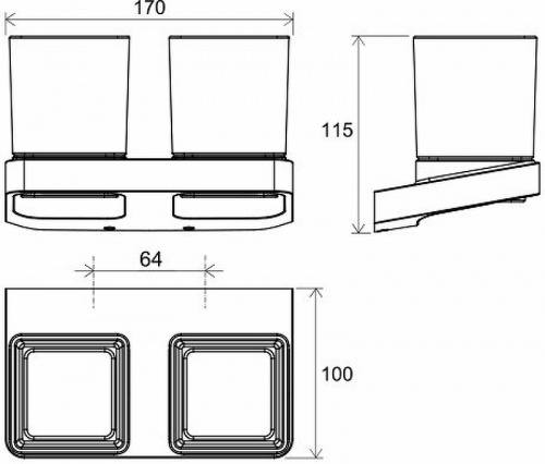 картинка Стакан для зубных щеток Ravak 10° X07P558 Черный матовый от магазина Сантехстрой