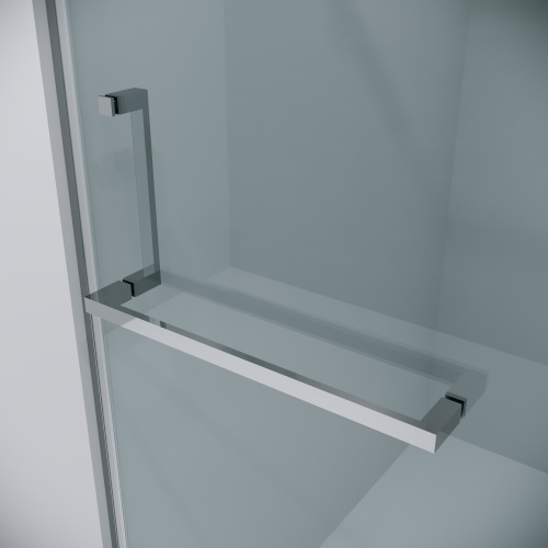 картинка Дверь в нишу Grossman Pragma 100.K33.03.120.10.00 (120х195) хром,стекло прозрачное,распашная, 1 место от магазина Сантехстрой