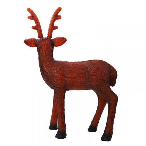 картинка Акриловая светодиодная фигура Бурый олень 100 см,  380 светодиодов,  IP 65, понижающий трансформатор в комплекте,  NEON-NIGHT от магазина Сантехстрой