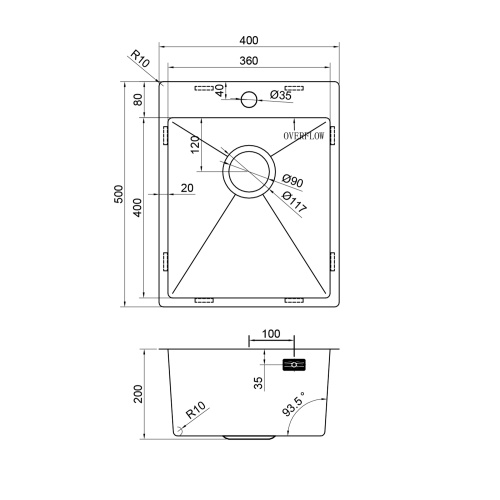 картинка Кухонная мойка Reflexion Iseo RX2240BL оружейная сталь от магазина Сантехстрой