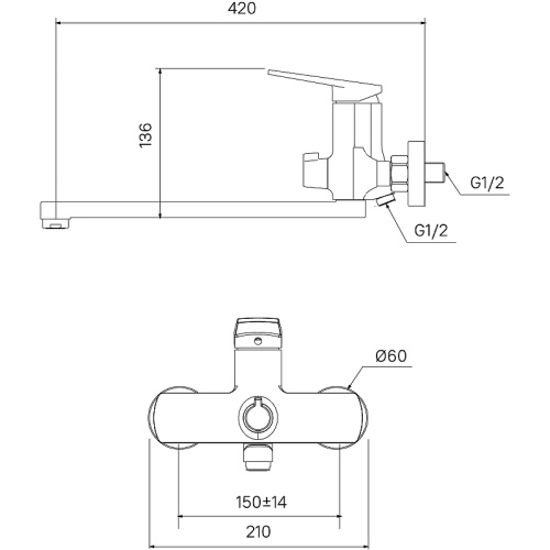 фото смеситель для ванны iddis esper espsb00i10wa универсальный хром