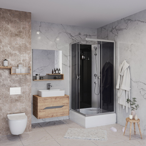 картинка Душевая кабина Niagara e90/26q/tn/bk от магазина Сантехстрой