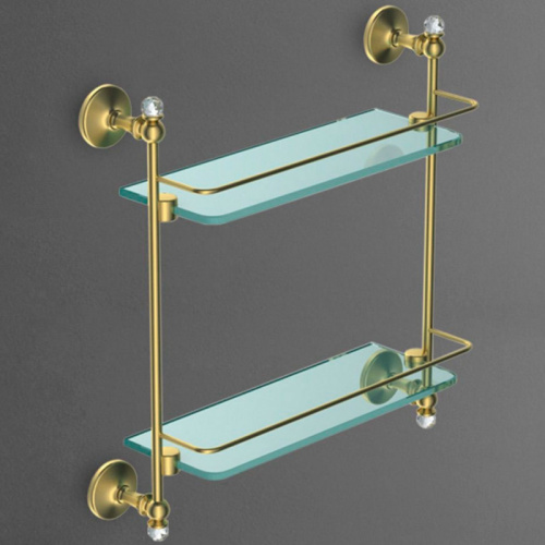 картинка Стеклянная полка Art&Max Antic Crystal AM-E-2682BSJ-Do Золото от магазина Сантехстрой