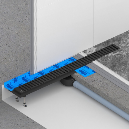 картинка Душевой лоток TIMO Drain System 800 с вставкой "lines", Чёрный (DS230108/03) от магазина Сантехстрой